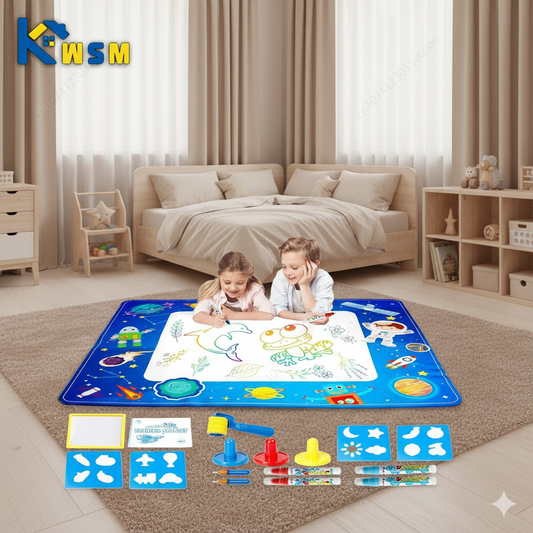 Magic Water Drawing Mat 100x80CM – Reusable Doodle & Colouring Toy