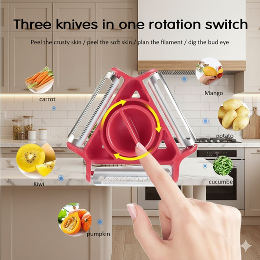 3-in-1 Magic Trio Peeler Set with Julienne and Zester Blades