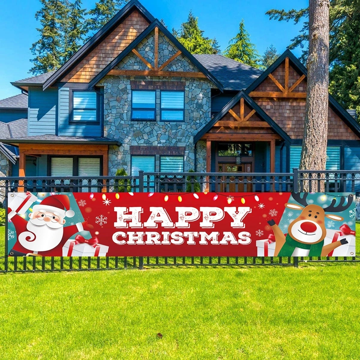 Christmas Outdoor Banner Flag Decoration for Home and Garden