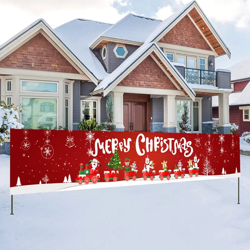 Christmas Outdoor Banner Flag Decoration for Home and Garden