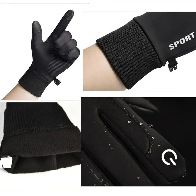 Winter Waterproof Touchscreen Fleece Gloves for Outdoor Sports