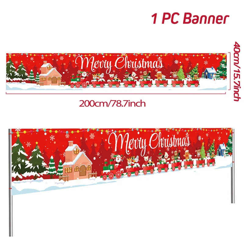 Christmas Outdoor Banner Flag Decoration for Home and Garden