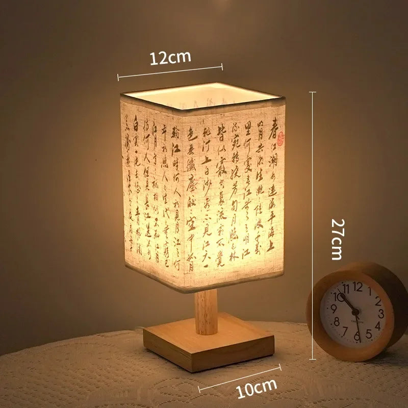 Elegant Adjustable LED Bedside Lamp with Oriental Style