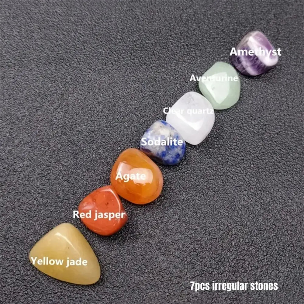 14PCS Quartz Crystal Chakra Healing Stones Set – Rose Quartz and Hexagon Gems for Meditation and Décor