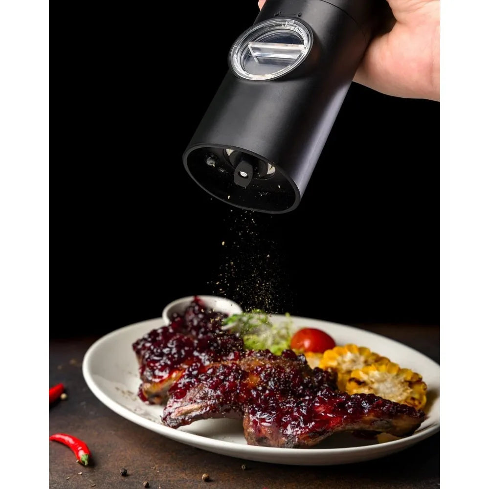 Electric Salt and Pepper Grinder - Battery Powered with Adjustable Coarseness