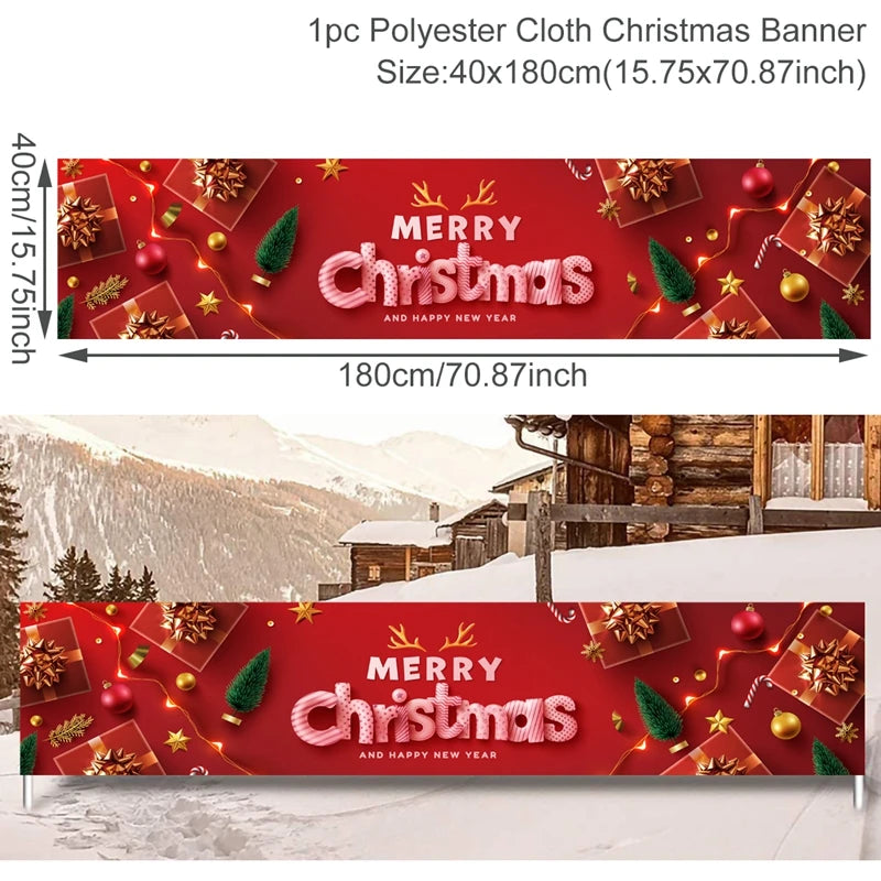 Christmas Outdoor Banner Flag Decoration for Home and Garden