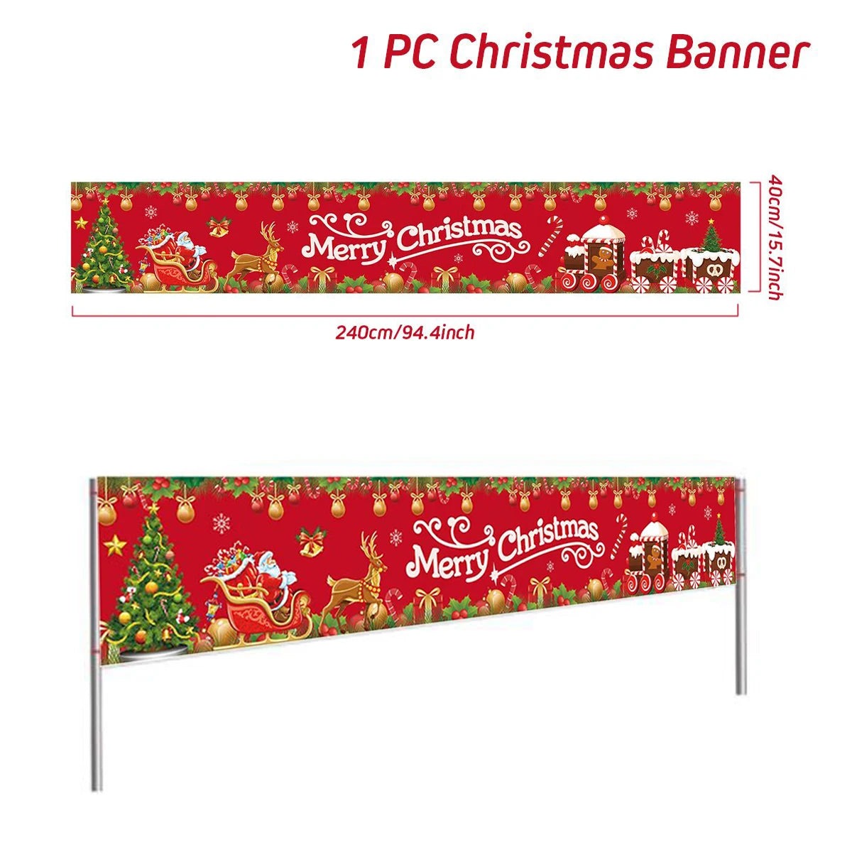 Christmas Outdoor Banner Flag Decoration for Home and Garden