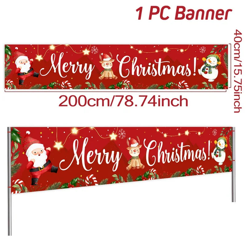 Christmas Outdoor Banner Flag Decoration for Home and Garden