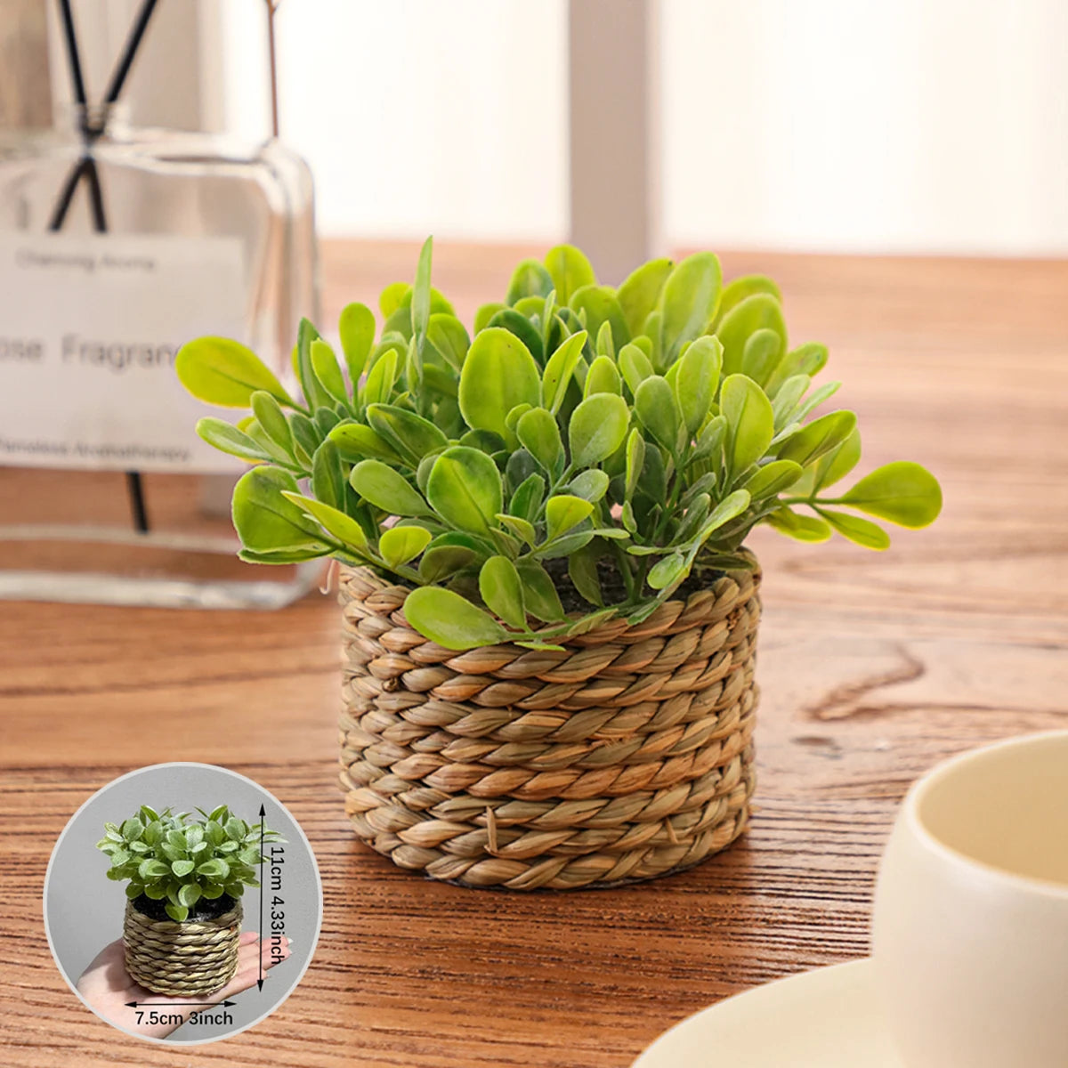 Green Eucalyptus Grass Artificial Potted Plant Home Decoration