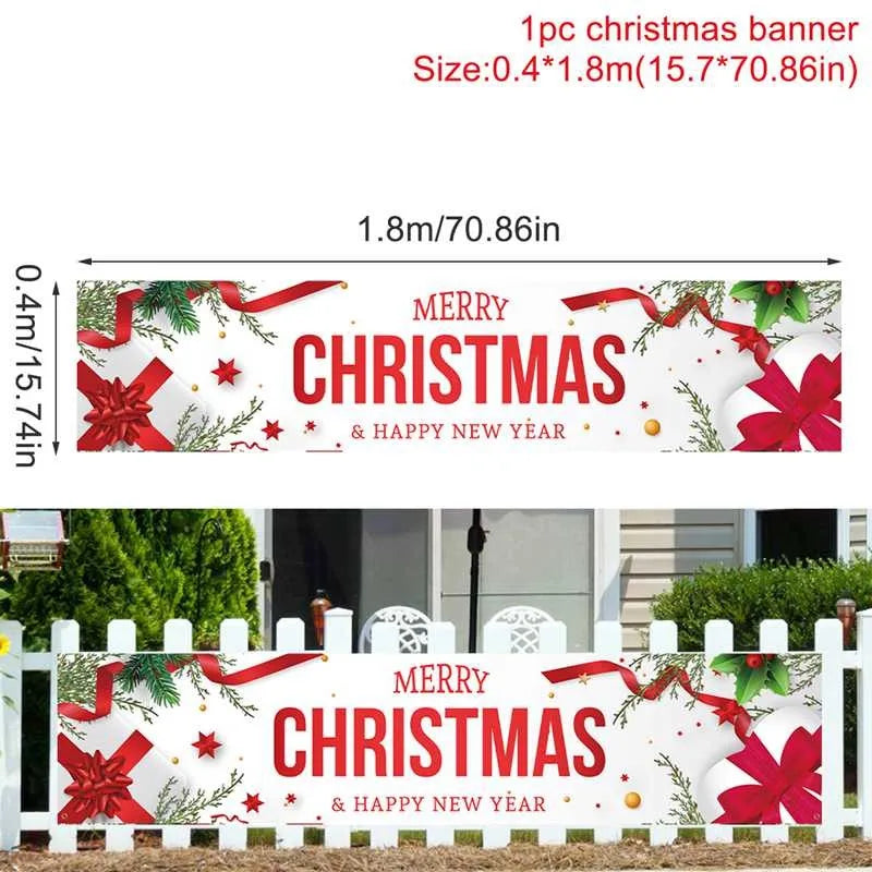 Christmas Outdoor Banner Flag Decoration for Home and Garden