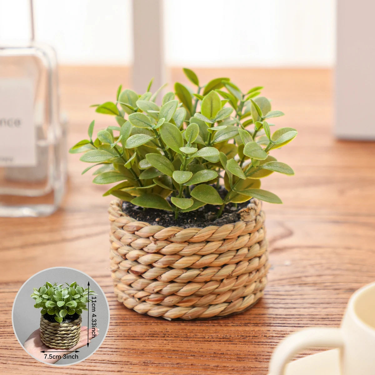 Green Eucalyptus Grass Artificial Potted Plant Home Decoration