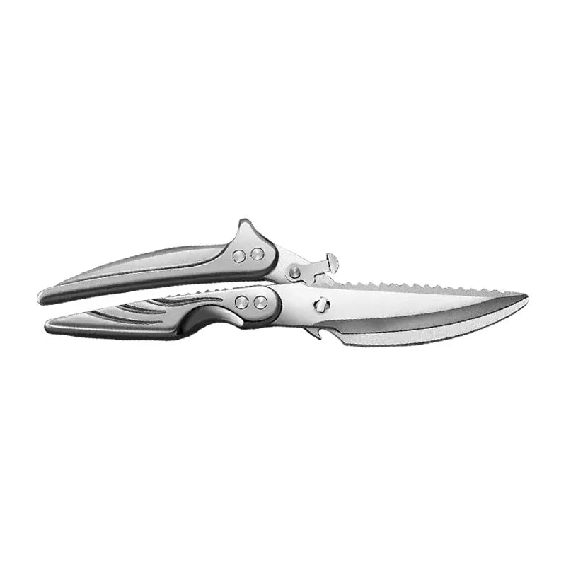 Black Titanium Stainless Steel Kitchen Scissors – Heavy-Duty Poultry Bone Shears