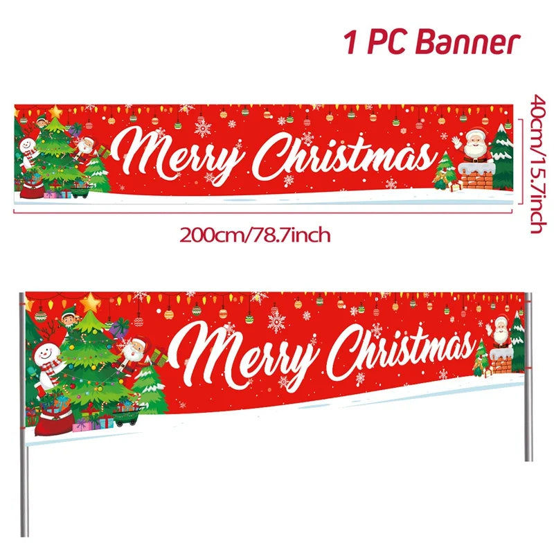 Christmas Outdoor Banner Flag Decoration for Home and Garden