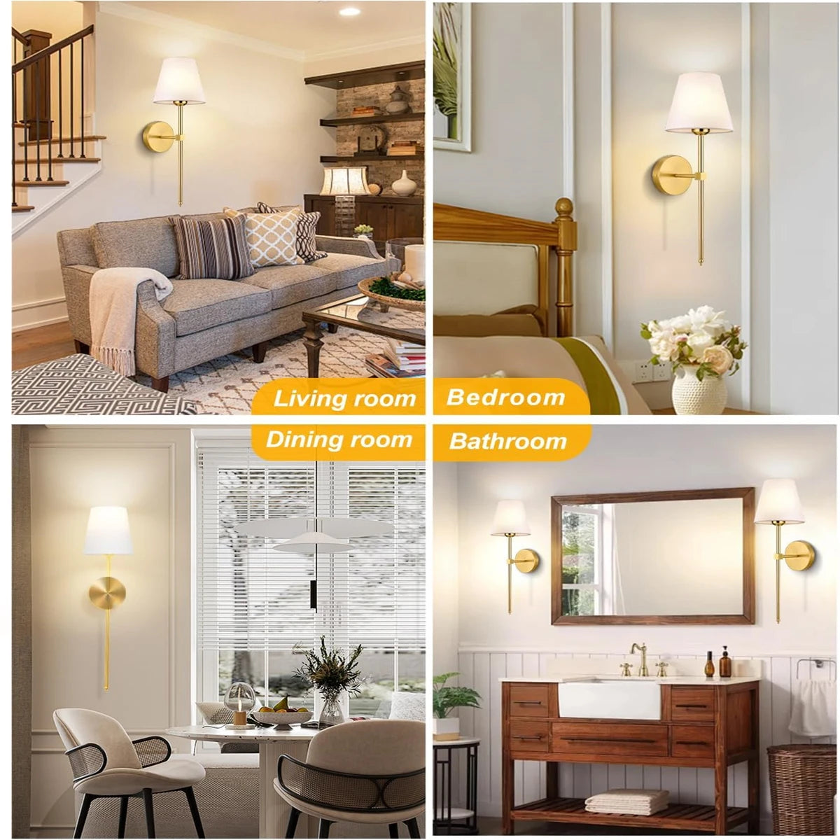 Wireless Rechargeable Wall Lamp – Battery Powered Dimmable Light with Remote Control and 10 Colours