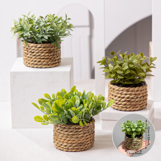 Green Eucalyptus Grass Artificial Potted Plant Home Decoration