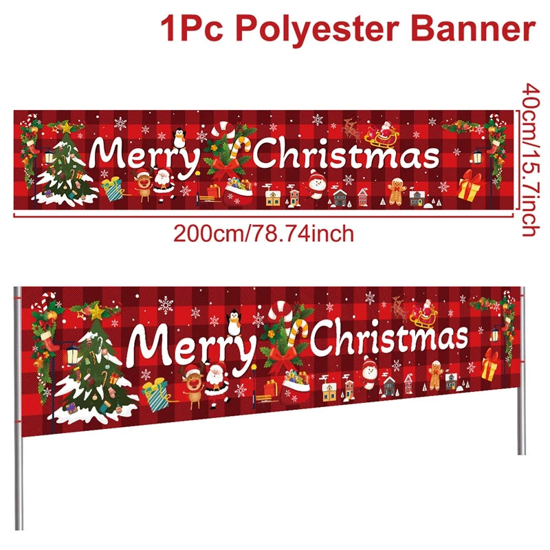 Christmas Outdoor Banner Flag Decoration for Home and Garden