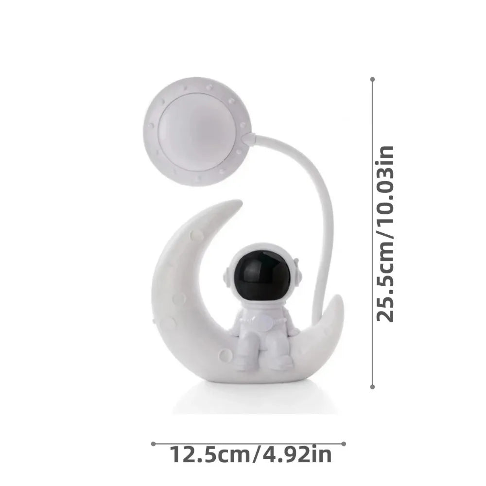Creative Moon Astronaut LED Night Light – Small Desk Lamp for Bedroom and Festive Decoration