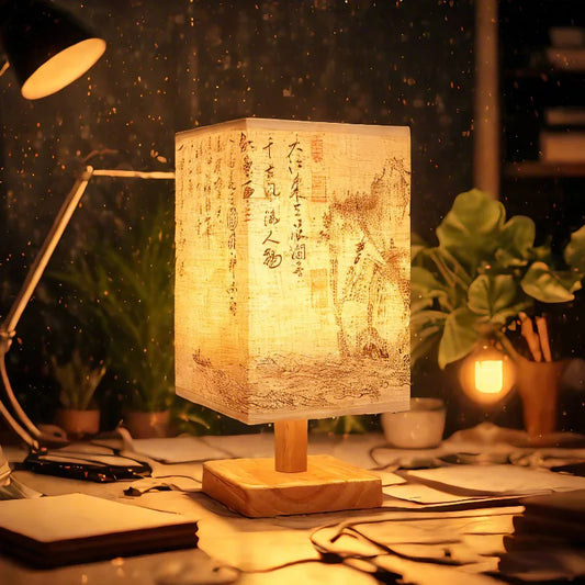 Elegant Adjustable LED Bedside Lamp with Oriental Style