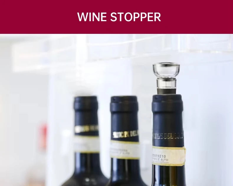 Electric Automatic Wine Opener Set – Multifunction Bottle Opener with Stopper and Pourer