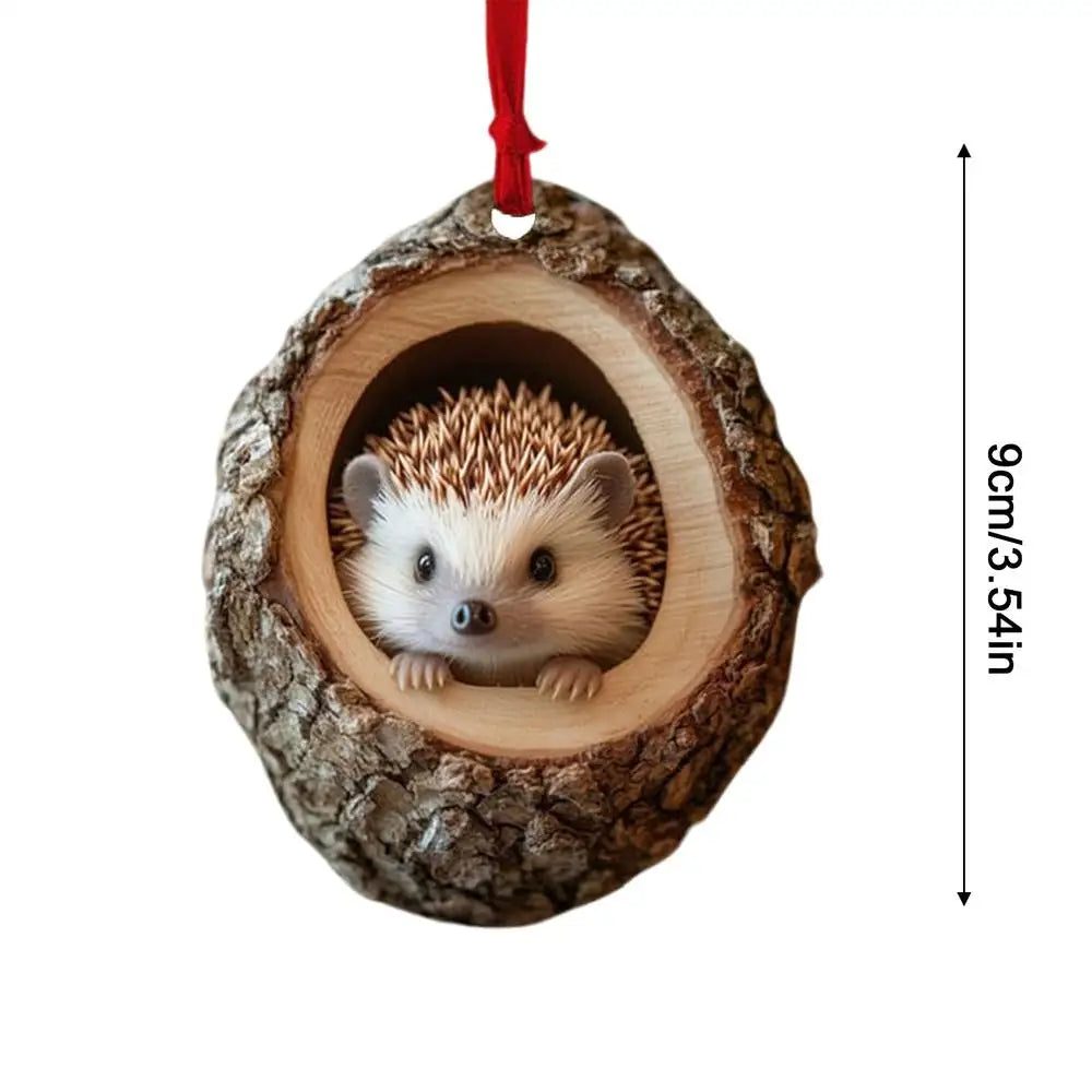 Christmas Acrylic Animal Ornaments for Festive Tree Decoration