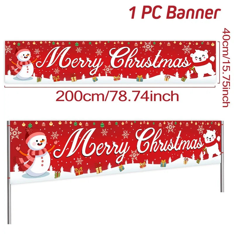Christmas Outdoor Banner Flag Decoration for Home and Garden