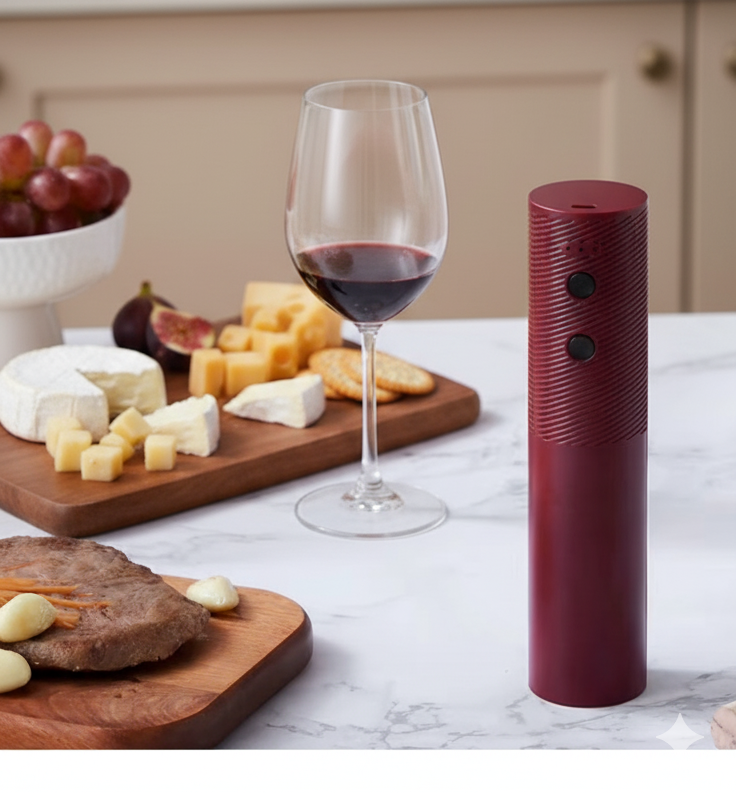 Electric Automatic Wine Bottle Opener – Rechargeable Corkscrew with One-Click Operation