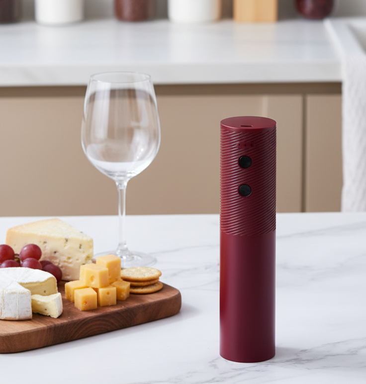 Electric Automatic Wine Bottle Opener – Rechargeable Corkscrew with One-Click Operation