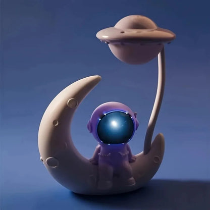 Creative Moon Astronaut LED Night Light – Small Desk Lamp for Bedroom and Festive Decoration