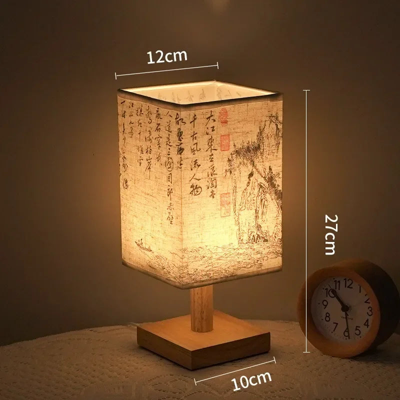 Elegant Adjustable LED Bedside Lamp with Oriental Style