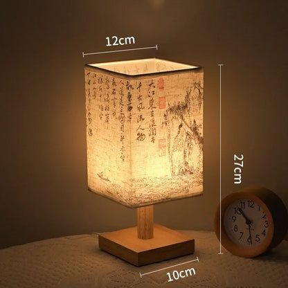 Elegant Adjustable LED Bedside Lamp with Oriental Style