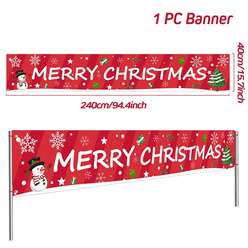 Christmas Outdoor Banner Flag Decoration for Home and Garden