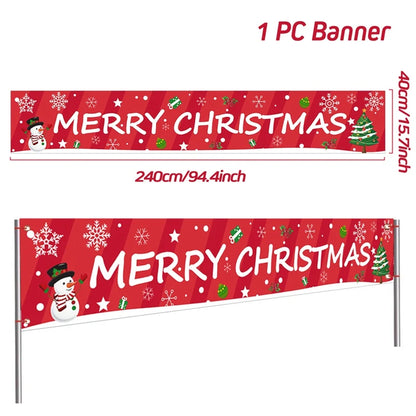 Christmas Outdoor Banner Flag Decoration for Home and Garden