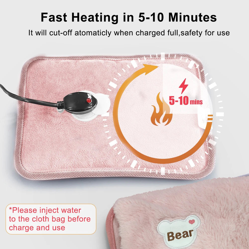 Electric Rechargeable Hot Water Hand Warmer – Fast Heating Soft Winter Comfort