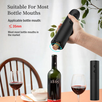 Electric Automatic Wine Bottle Opener – Rechargeable Corkscrew with One-Click Operation