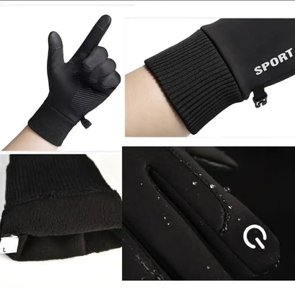 Winter Waterproof Touchscreen Fleece Gloves for Outdoor Sports