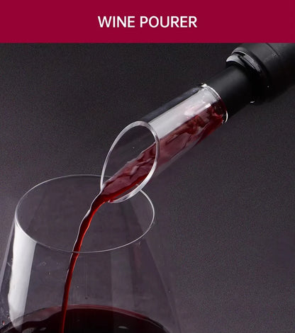 Electric Automatic Wine Opener Set – Multifunction Bottle Opener with Stopper and Pourer