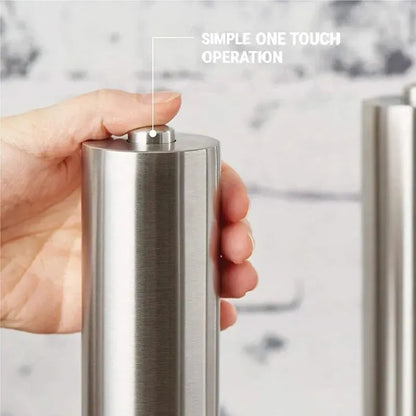 Stainless Steel Electric Pepper and Salt Grinder – Adjustable Coarseness for Kitchen and BBQ