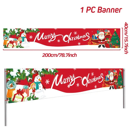 Christmas Outdoor Banner Flag Decoration for Home and Garden