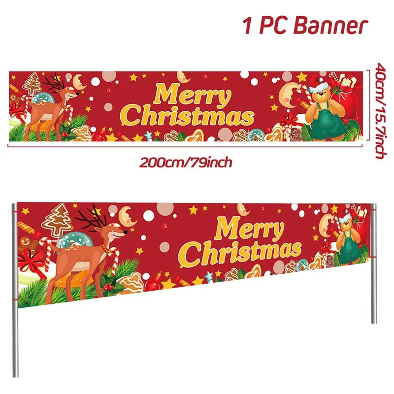 Christmas Outdoor Banner Flag Decoration for Home and Garden