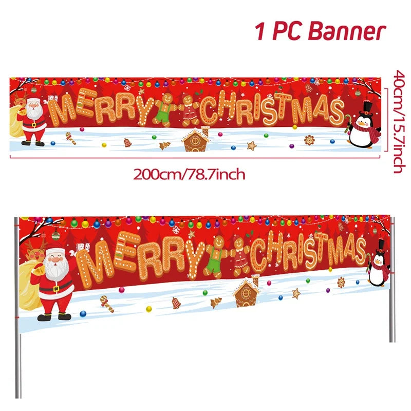 Christmas Outdoor Banner Flag Decoration for Home and Garden