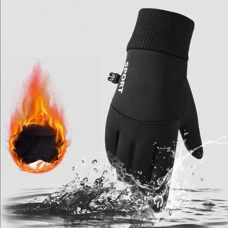 Winter Waterproof Touchscreen Fleece Gloves for Outdoor Sports