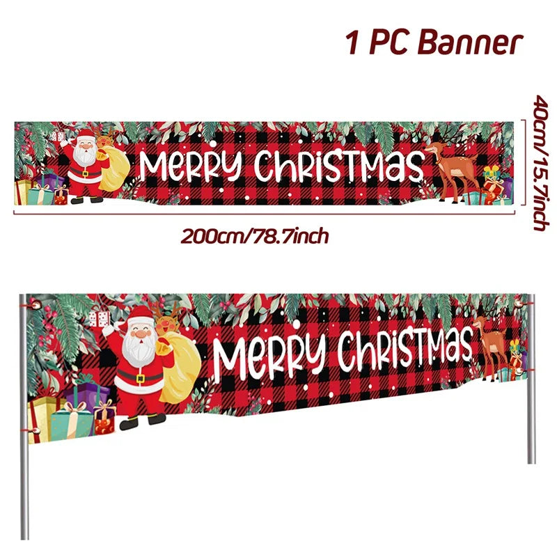 Christmas Outdoor Banner Flag Decoration for Home and Garden