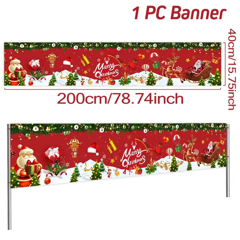 Christmas Outdoor Banner Flag Decoration for Home and Garden