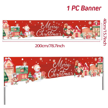 Christmas Outdoor Banner Flag Decoration for Home and Garden