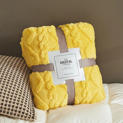 Ultra-Soft 3D Plush Fleece Blanket – Luxurious Dense Weave for Exceptional Warmth