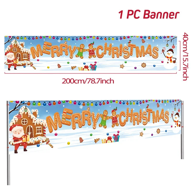 Christmas Outdoor Banner Flag Decoration for Home and Garden
