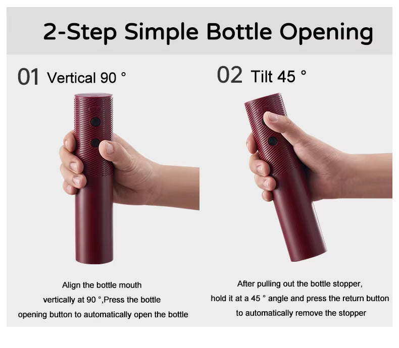 Electric Automatic Wine Bottle Opener – Rechargeable Corkscrew with One-Click Operation