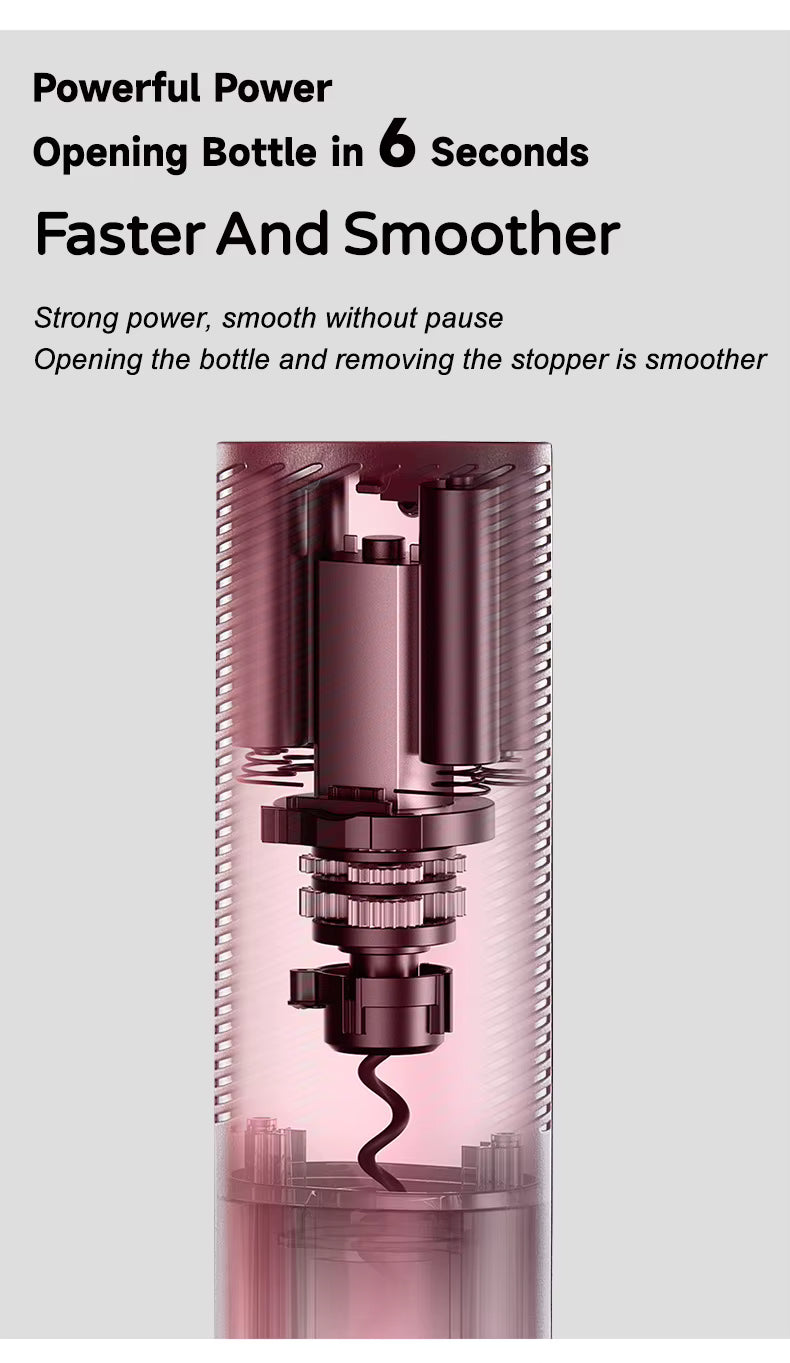 Electric Automatic Wine Bottle Opener – Rechargeable Corkscrew with One-Click Operation